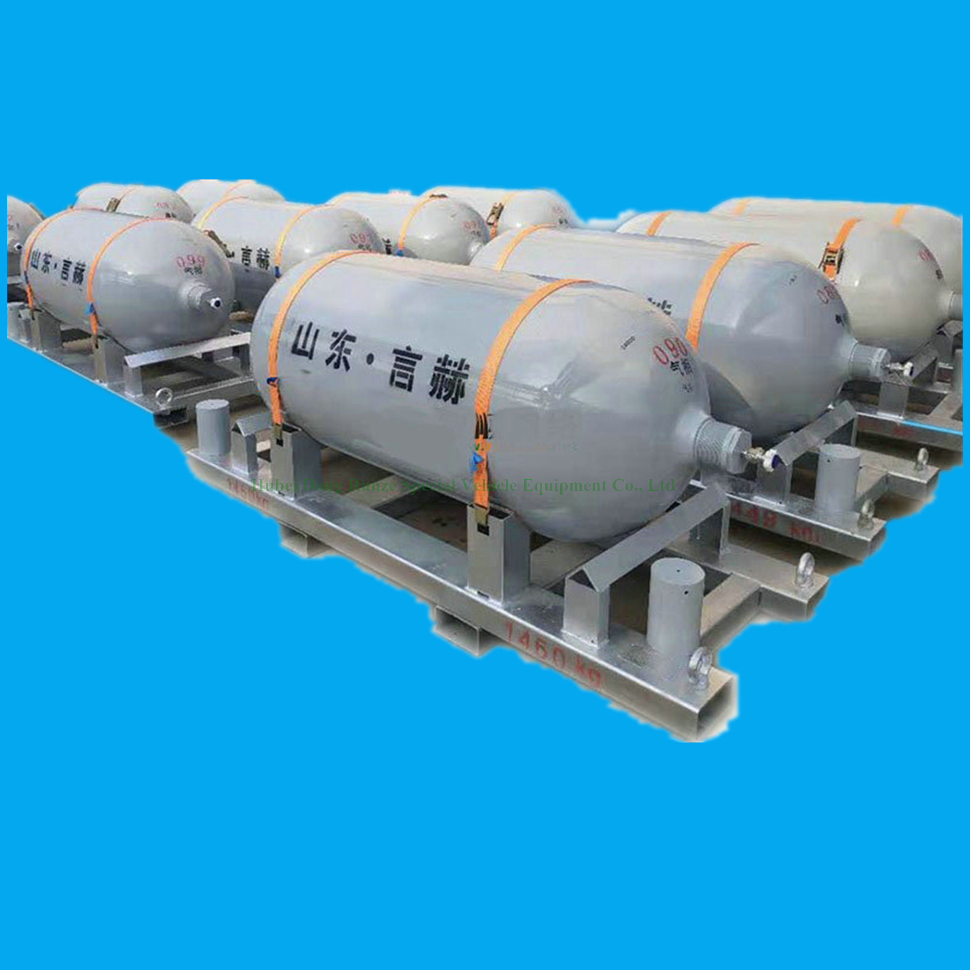 Skid Mounted Gas Cylinders electric Gas Container Cylinder N2o NF3 Sih4 Sf6 Bf3 Water Volume: 440L, 470L Working Pressure 16.6MPa
