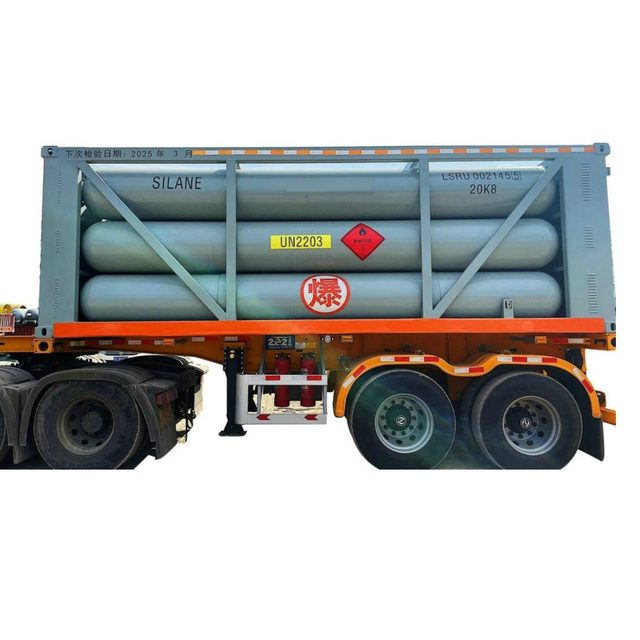 20FT ISOTank Bundle Tube Container for UN 2203 Silane 99.9999% Purity SiH4 Gas Electronic Grade