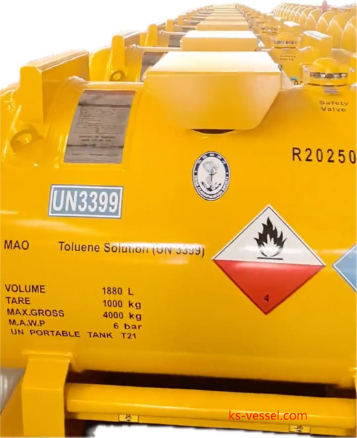 C-480 Catalyst MAO Toluene Solution 1880L Cylinder UN3399 Portable Tank T21