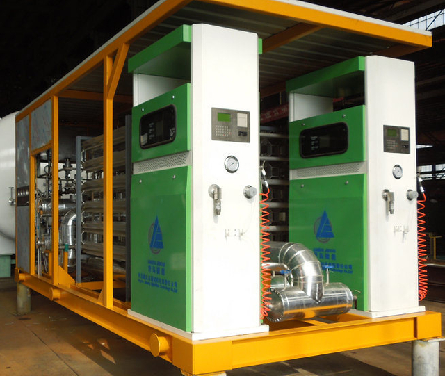 28t /56t Separated Skid-Mounted LNG Filling Station Tank (With 2 Nature Gas Dispenser)