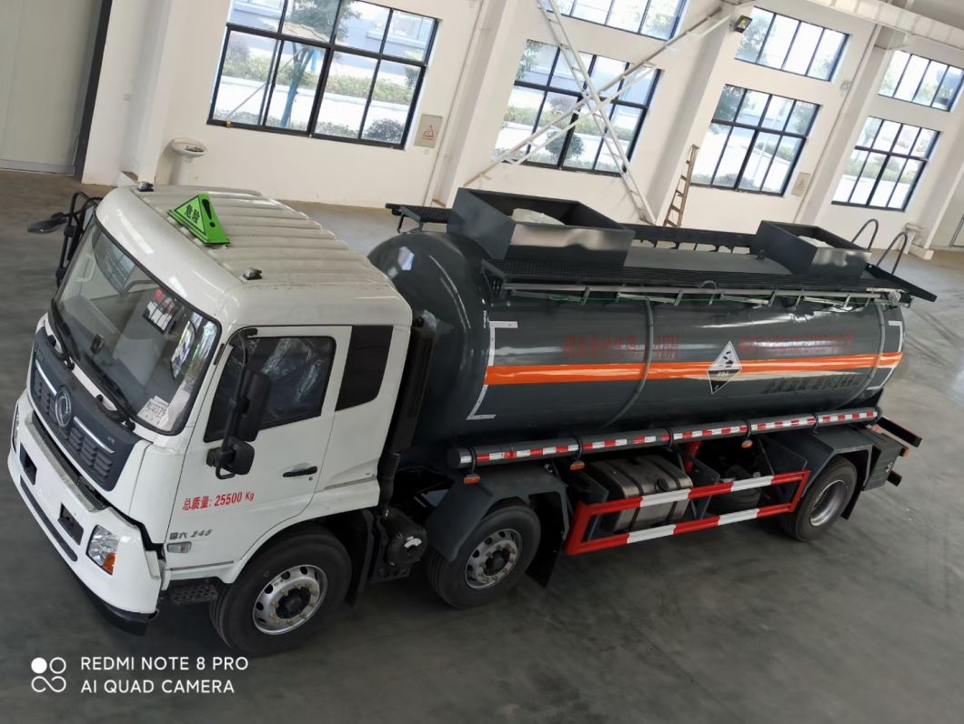 Customizing Hydrochloric Acid Transporter Tanker (Truck To Carry HCl Steel Lined LLDPE Tank 14400Liters Without Chassis)