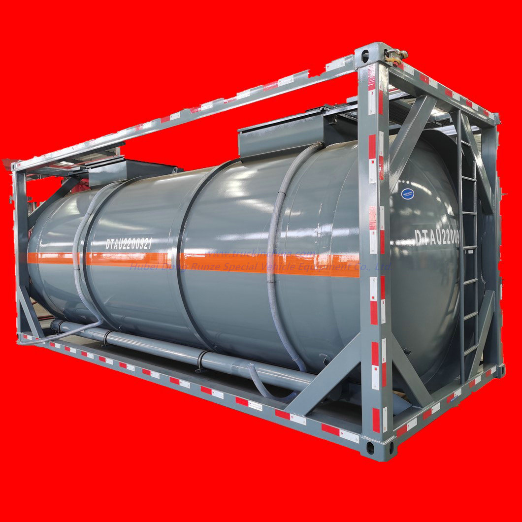 20feet T7 Portable Un1830 Class 8 Corrosive Acidic Liquid ISO Tank Containers (Lined PE Tanks)
