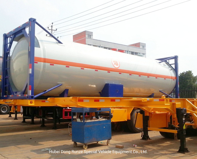 30FT ISO Tank Container for Road Transport LPG Gas Propane, Liquid Sulfur Dioxide, Lquid Gas, Isobutane, Dimethyl Ether 30cbm