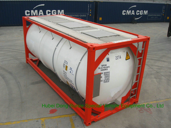 316 Stainless Steel ISO Tank Container 20 FT for Hazardous Liquids Road Transport