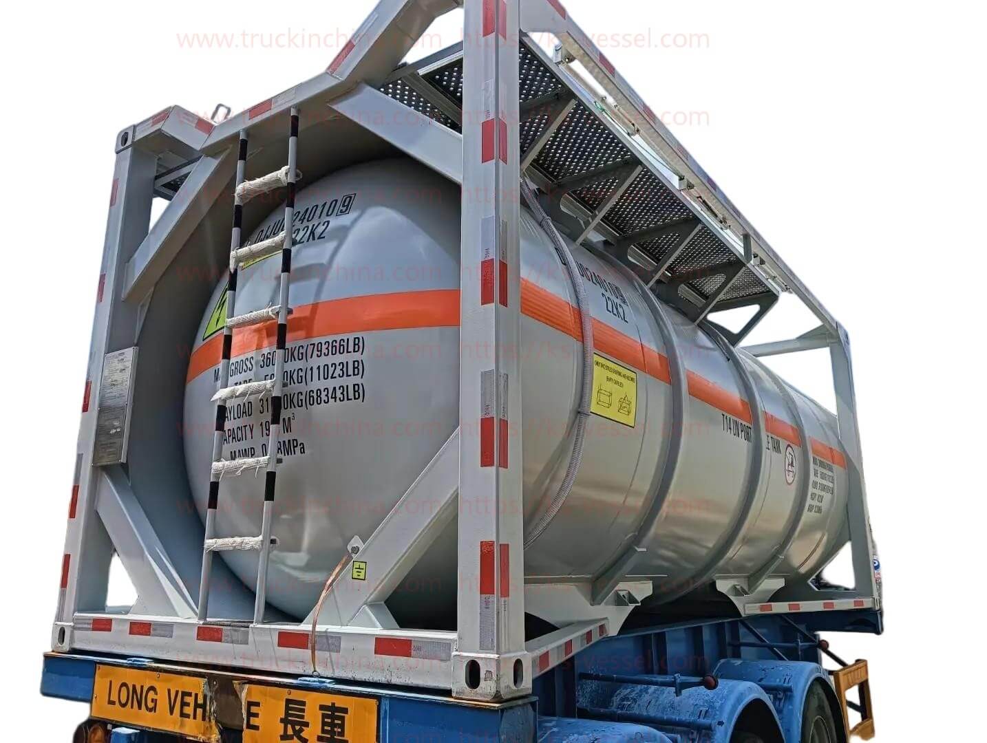  20ft CCS Certified T14 PE Lined UN Portable Tank 19.8KL for Chemical Liquid HF Hydrochloric Acid, Sulfuric Acid Container Transportation 