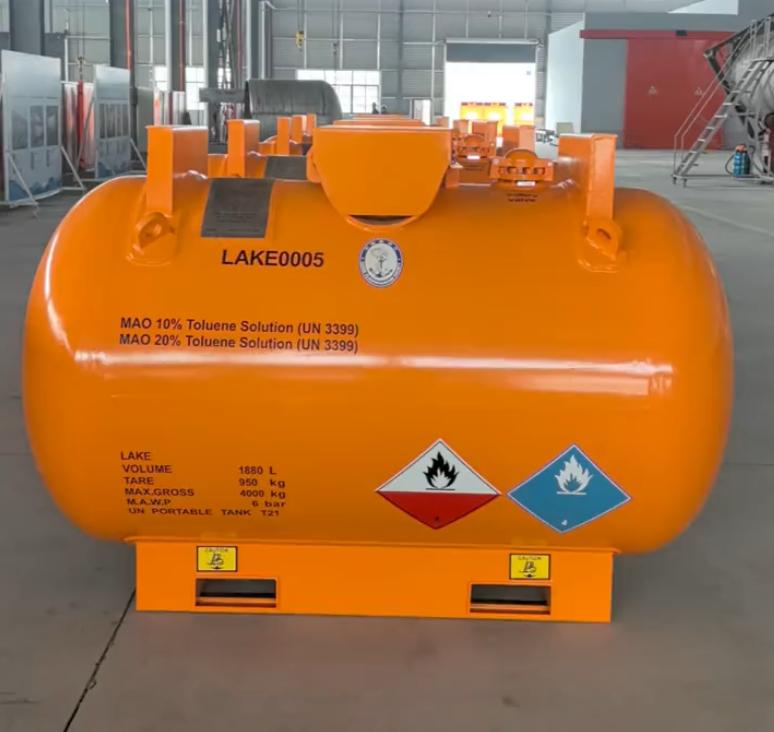 5PCS C-480 MAO Toluene Solution Cylinder Saddle Type T21 UN3399 Portable Tank for KR LAKE MATERIALS