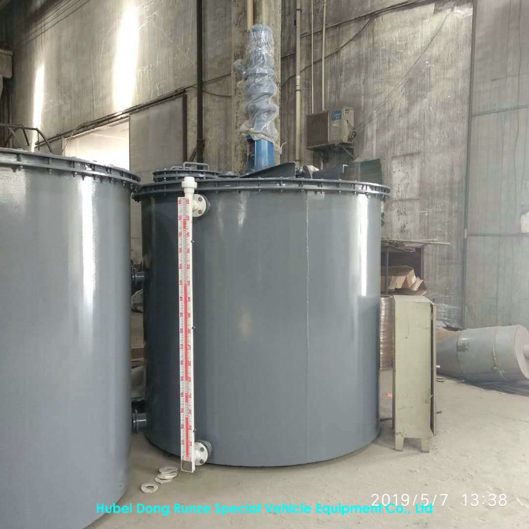 5t Acid, Alkali Mixing Neutralization Steel Lined PE / PTFE Corrosion Resistant Surge Vessel Reaction Tank 
