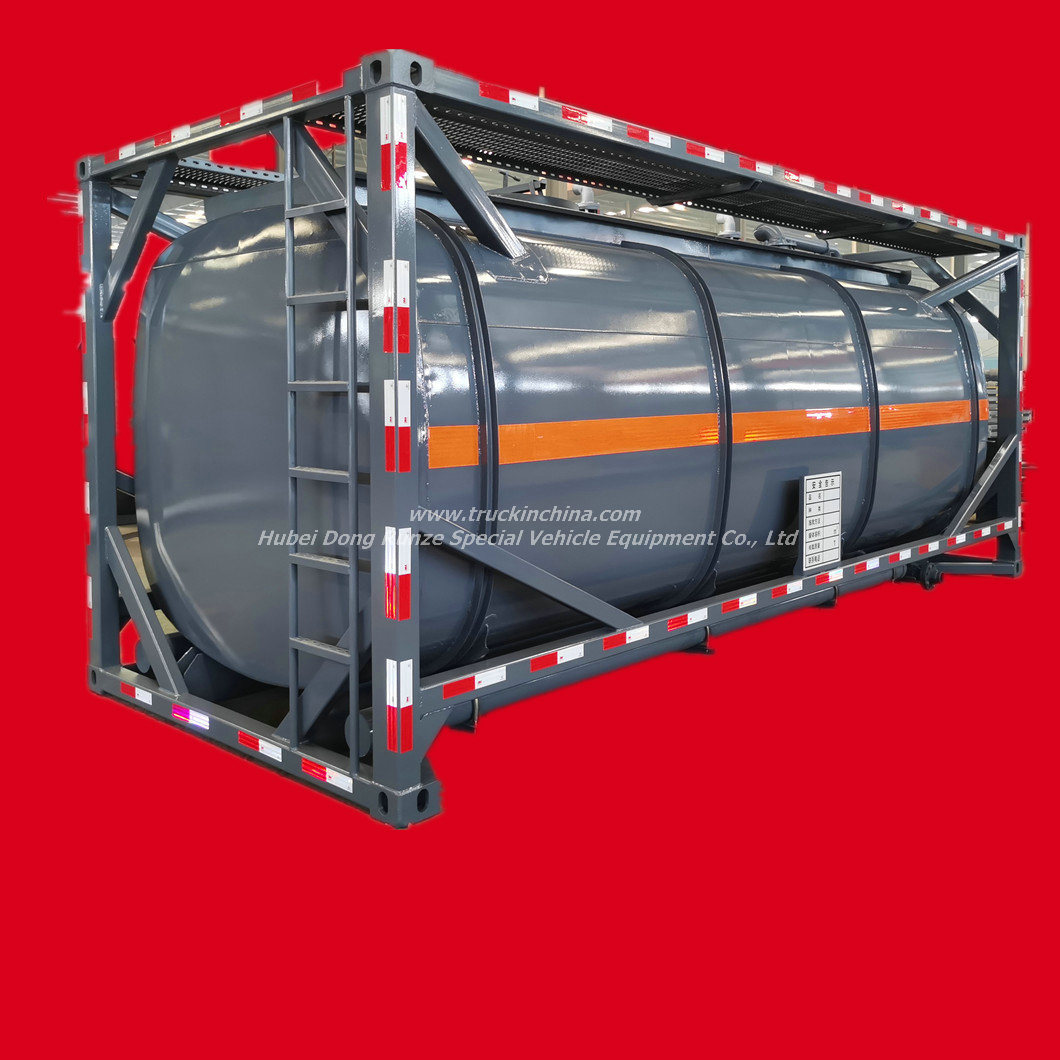 30FT 40FT Hydrochloric Acid Handling Design, Loading HCl Transport Tank Container 26000liters Ammonia, Hydrochloric Acid, Phosphoric Acid, Hydrogen Peroxide