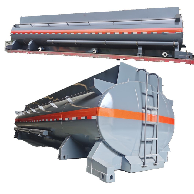 24m3 PE Liner Steel Hydrochloric Acid Tank Container for Trailer Mounted 
