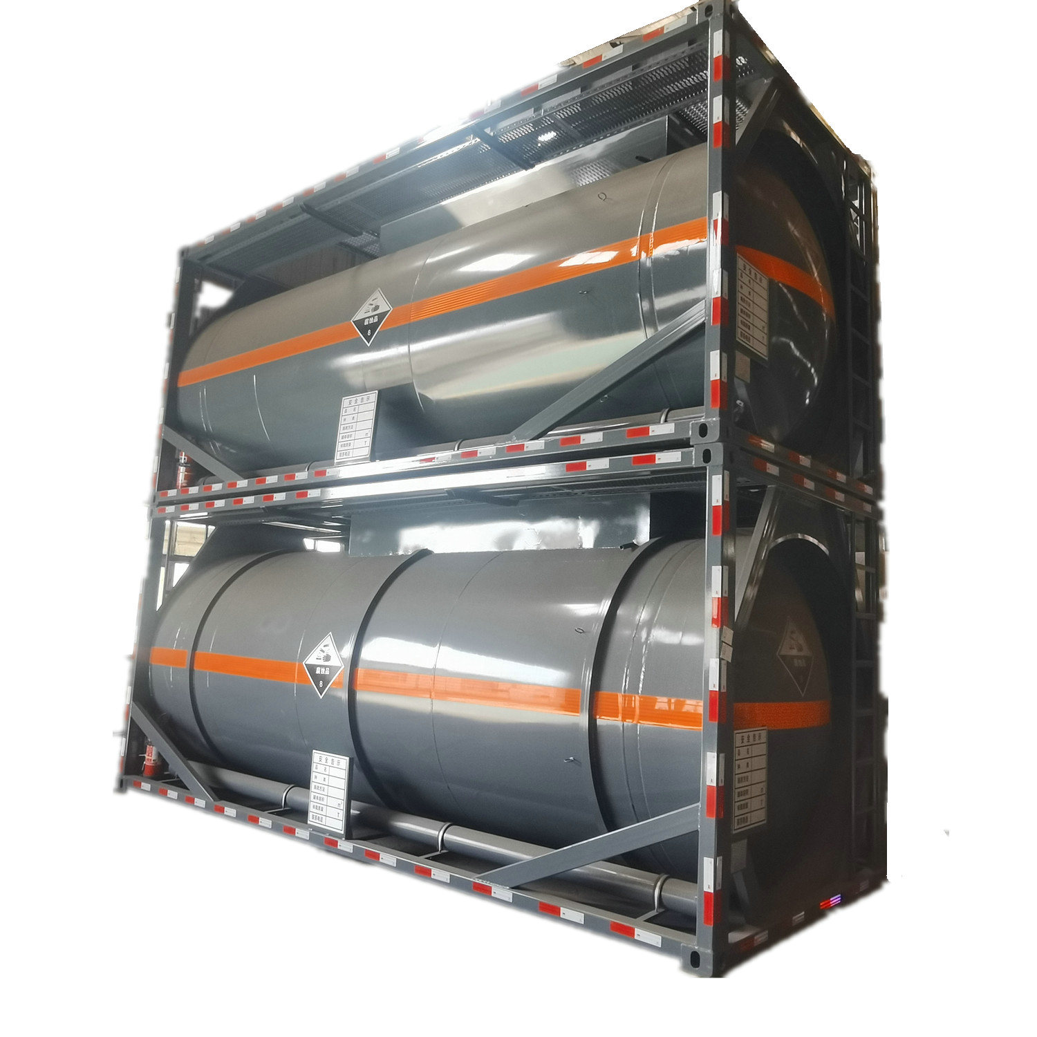 20 Feet Steel Lined PE ISO Container Tank for Transport HCl Acid Caustic Soda