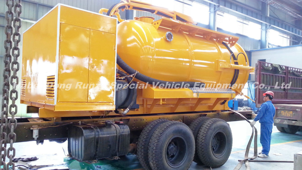 Combined Sewer Jetting Vacuum Tank Body Customized (3000L -16000L Combination Jet-VAC Units Combined Sewer Vehicles Body Build Tank)
