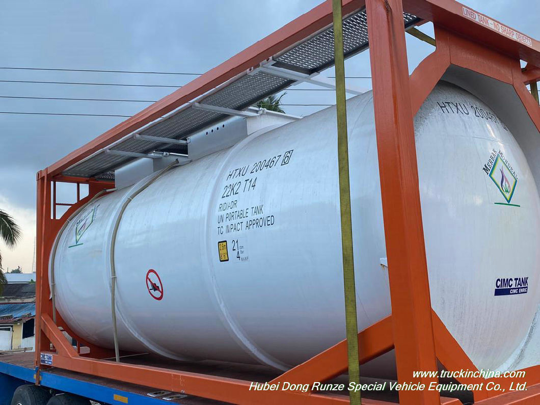 T14 Offshore Lined Tank Container (20FT ISOTANK 4.0Bar for Sulfuric Acid 17.5KL UN1830 Sulphuric Acid 98.0% H2SO4)