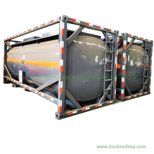  20feet Steel Lined PE ISO Container Tank for Hydrochloric Acid Sodium Hypochlorite Ferric Chloride