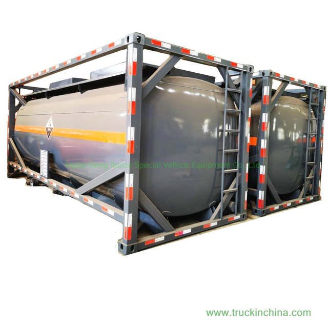  20feet Steel Lined PE ISO Container Tank for Hydrochloric Acid Sodium Hypochlorite Ferric Chloride
