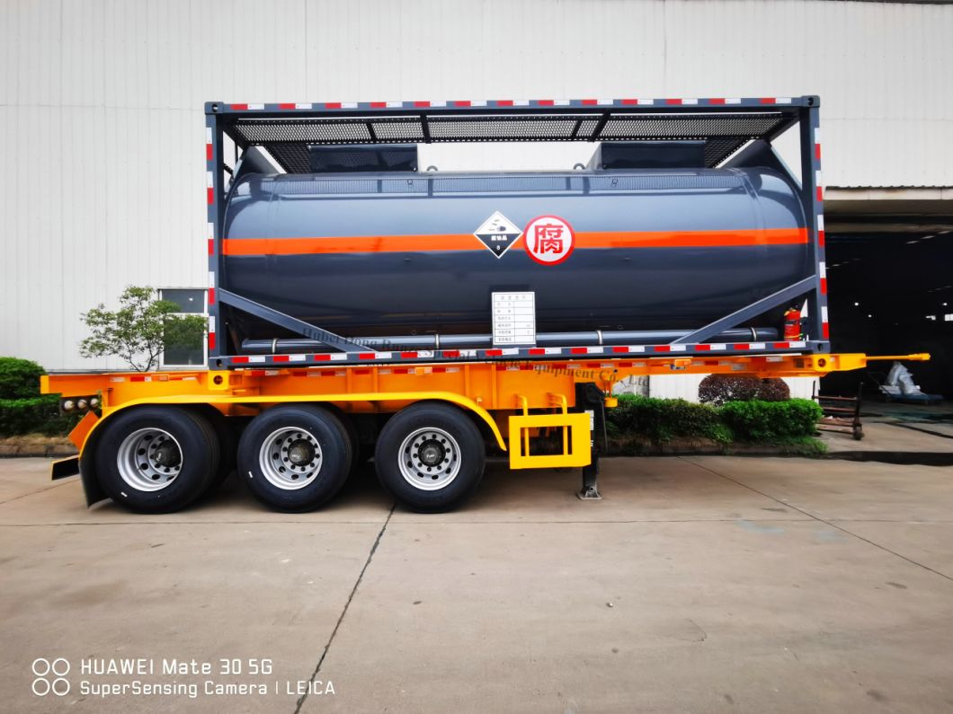 20FT Road ISO Tank Container for Trailer Transport Chemical Acid (HCl, H2SO4, HNO3 50%, FeCl3)