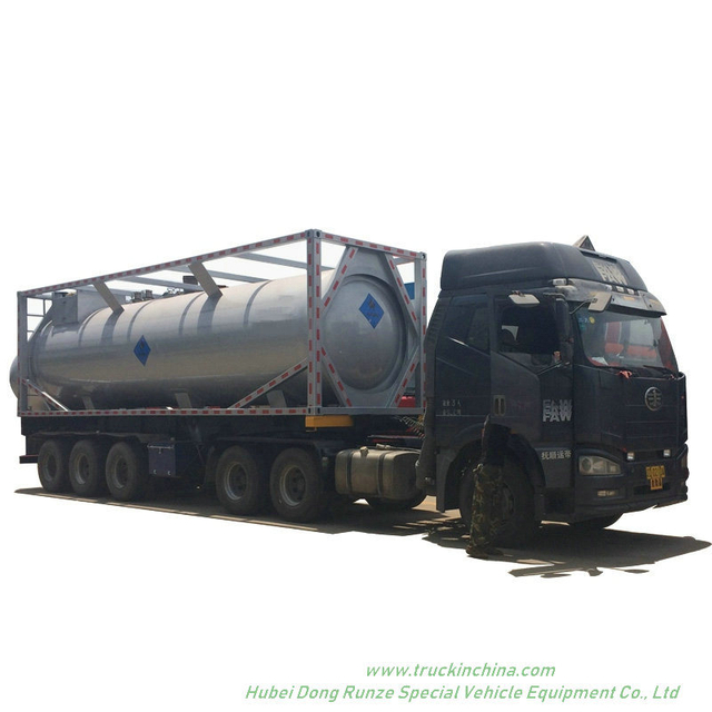 CH3cl ISO Tank Container for Liquid Chloromethane 30FT Container Trailer Road Transport (methyl chloride, chloromethane, CH3Cl) Un1063 Un1912 Gas Pressurized