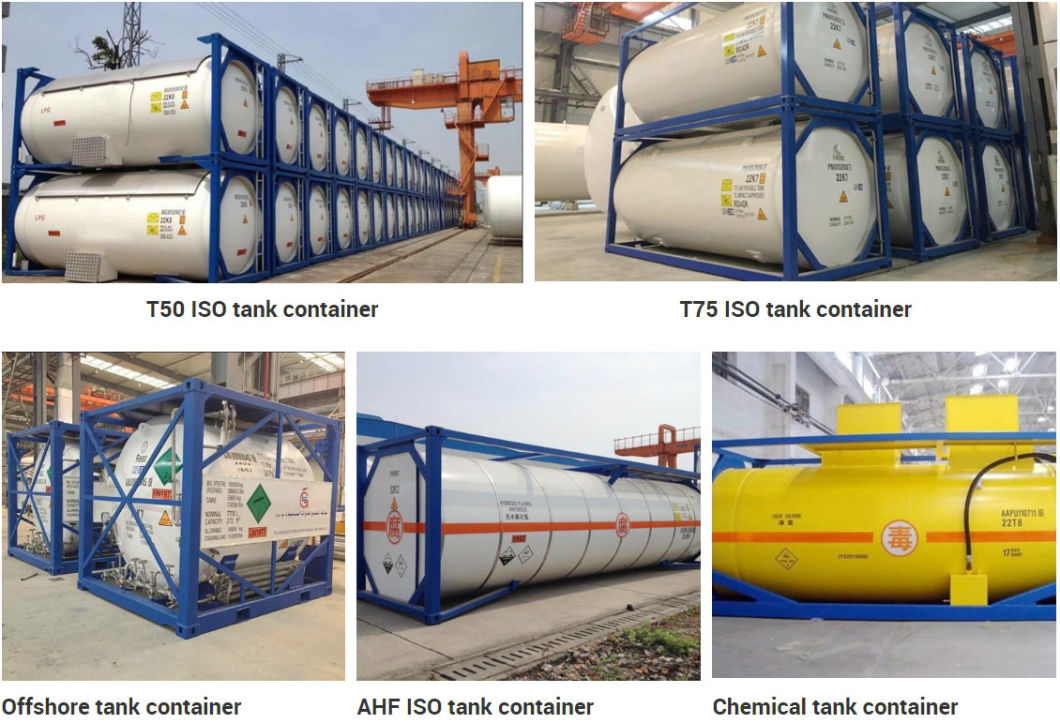 40FT T75 Cryogenic Liquid Lox/Lin/Lar/Lco2/LNG Storage Tank ISO Tank Container (Liquefied Natural Gas / Ethylene / Ethane /Nitrogen /Oxygen /Methane)