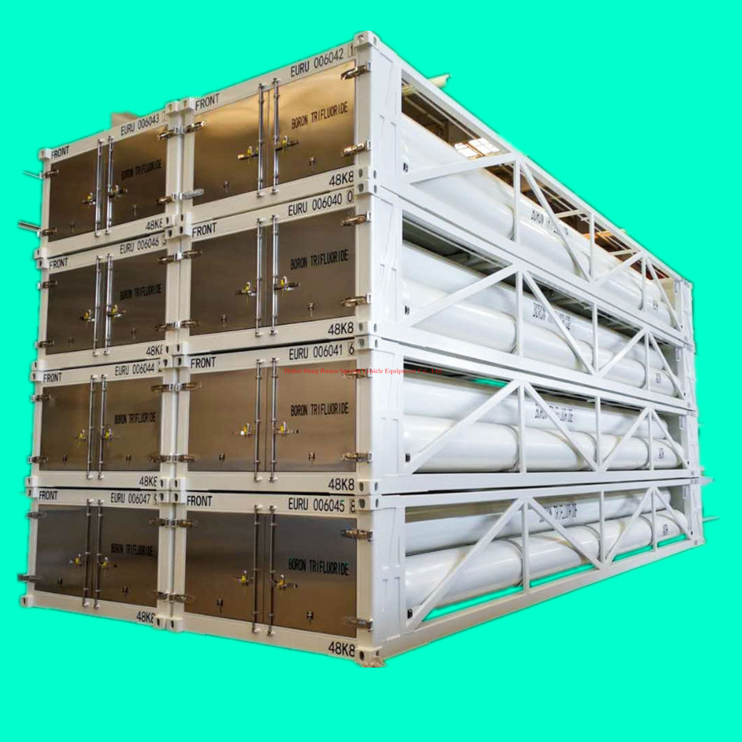 DOT ISO Industrial Gas Tank Container (20FT ISO Electric Gas MEGC Container Transport Boron Trifluoride, Nitrous Oxide, Nitrogen Trifluoride, Helium, Silane)