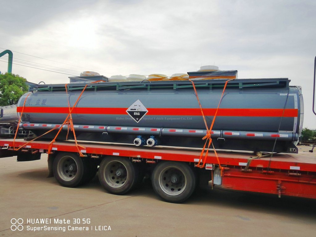 Customize SKD 15m3 Steel Lined PE Elliptical Tank for Hydrochloric Acid, Sodium Hypochlorite transport 