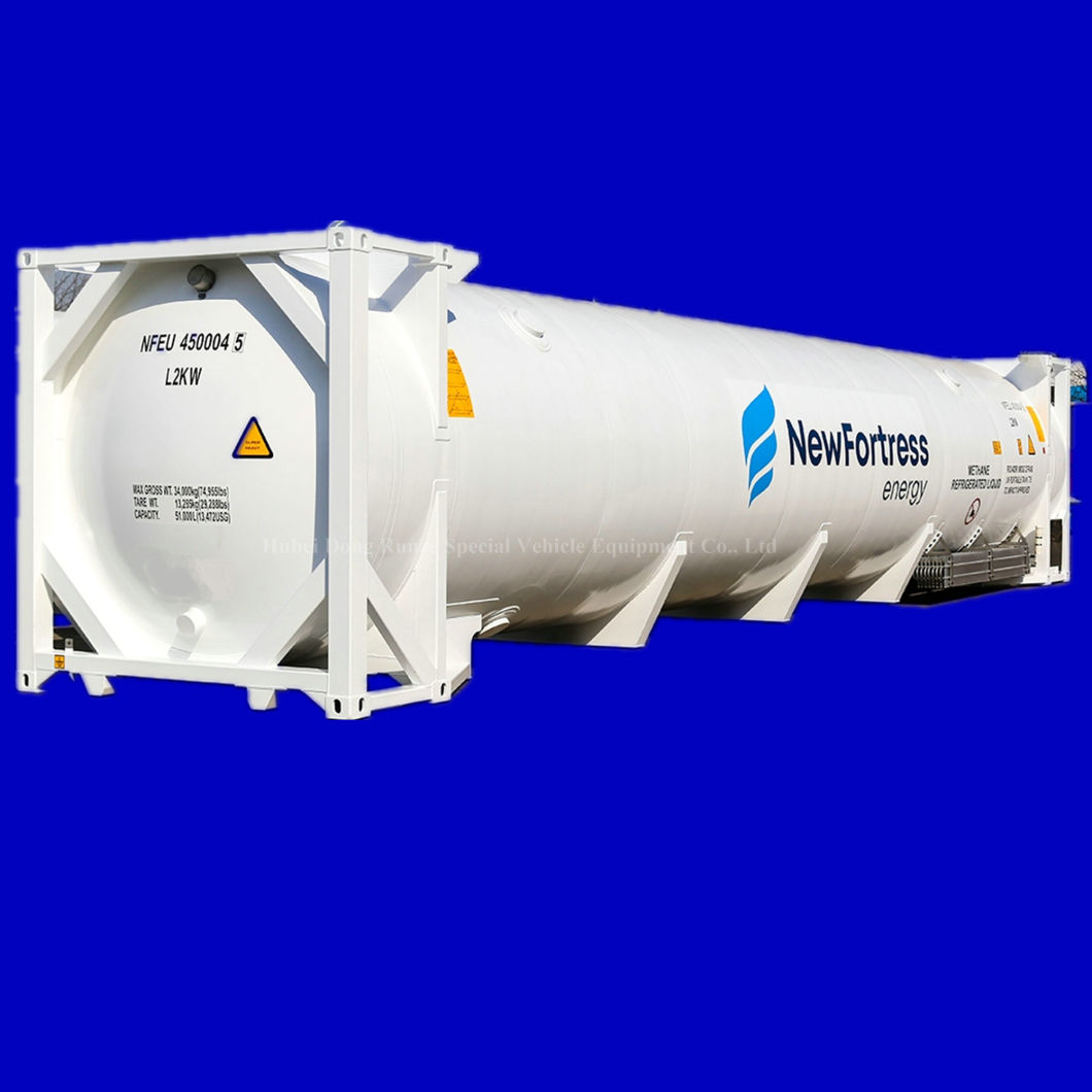 40FT T75 Cryogenic Tank for Transporting Oxygen, Nitrogen, Argon, CO2, LNG by Marine Railway Road