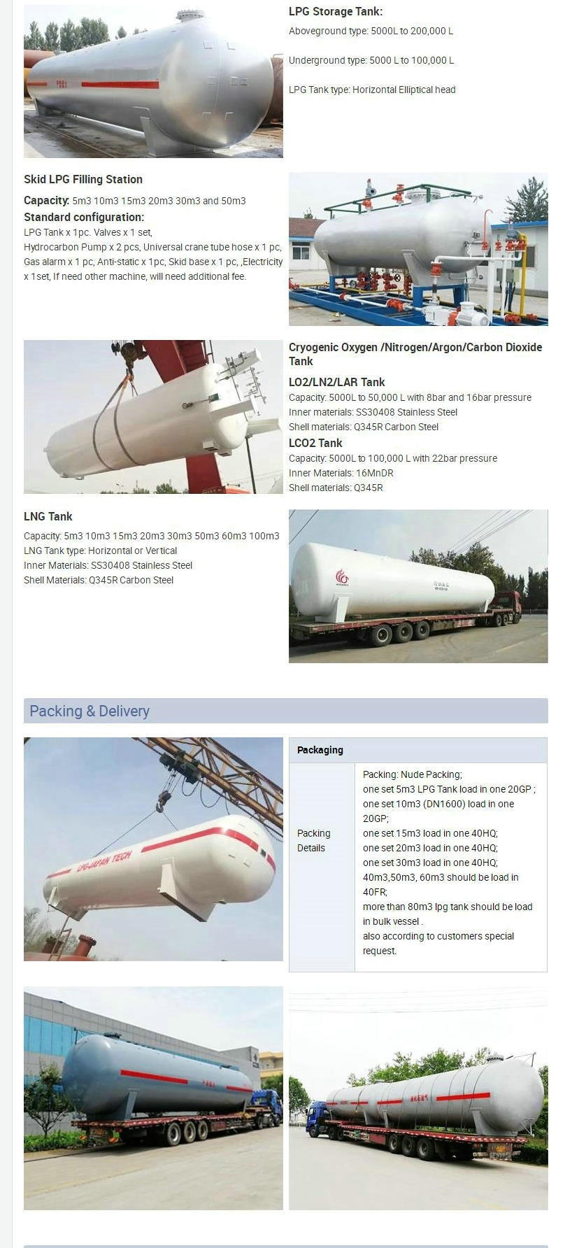 Horizontal Storage Isobutane Tank 32m3 (Pressure Vessel) for LPG Gas Propane, Liquid Sulfur Dioxide, Isobutane, Dimethyl Ether