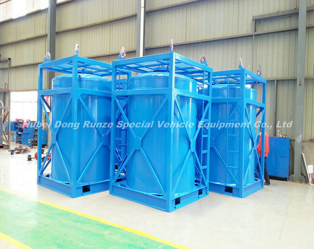 Hydrofluoric Acid Portable IBC Tank Container 5cbm-10cbm Steel Lined LLDPE Tank Used to Contain: HCl, Naoh (max 50%) , Naclo (max 10%) , PAC