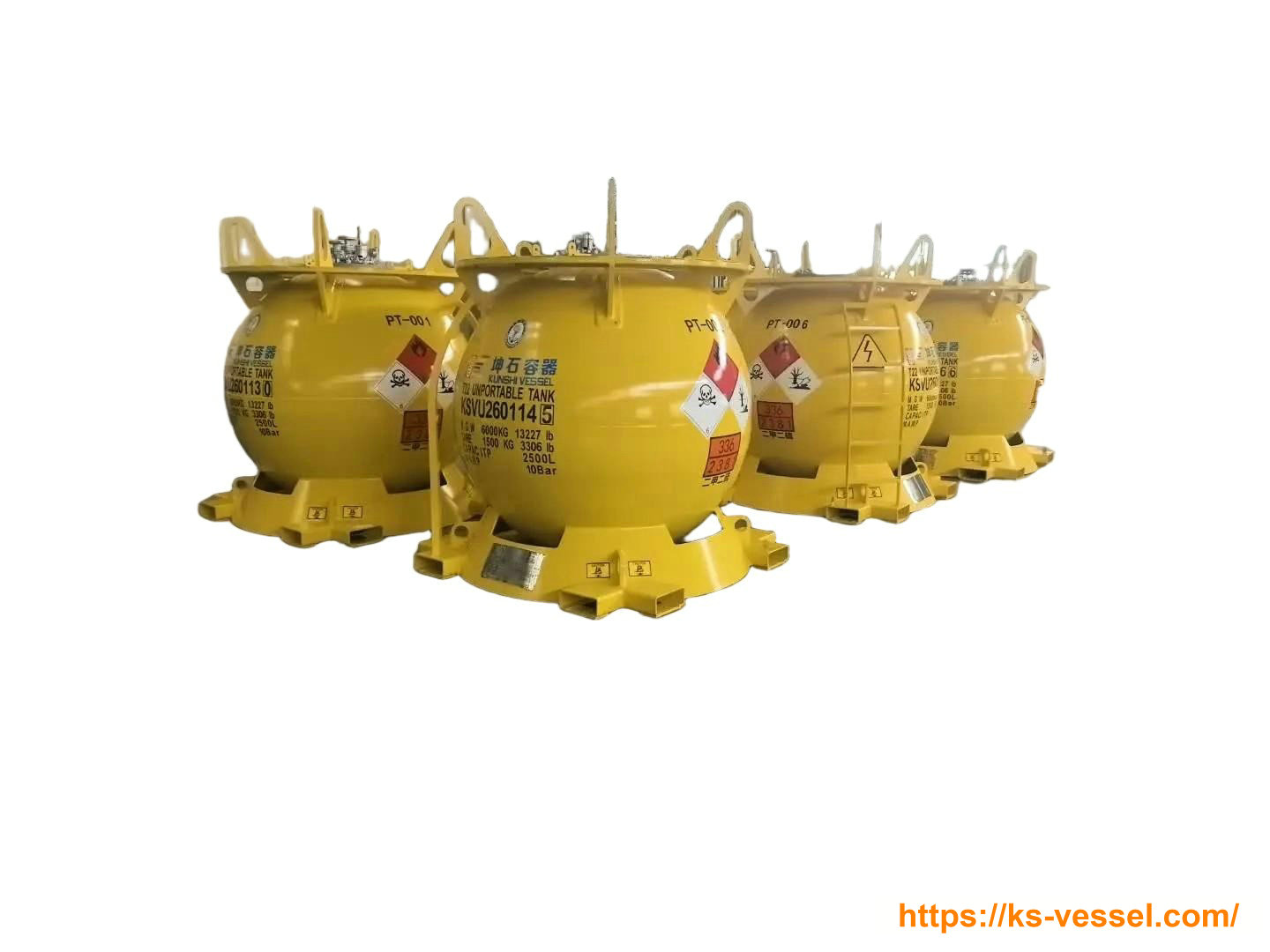 ISO T22 Stainless Steel Spherical Portable Tank for DMDS(Dimethyl Disulfide) IBCtank 2.5cbm 